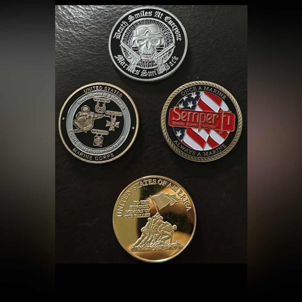 Marine Corps Challenge Coins Set